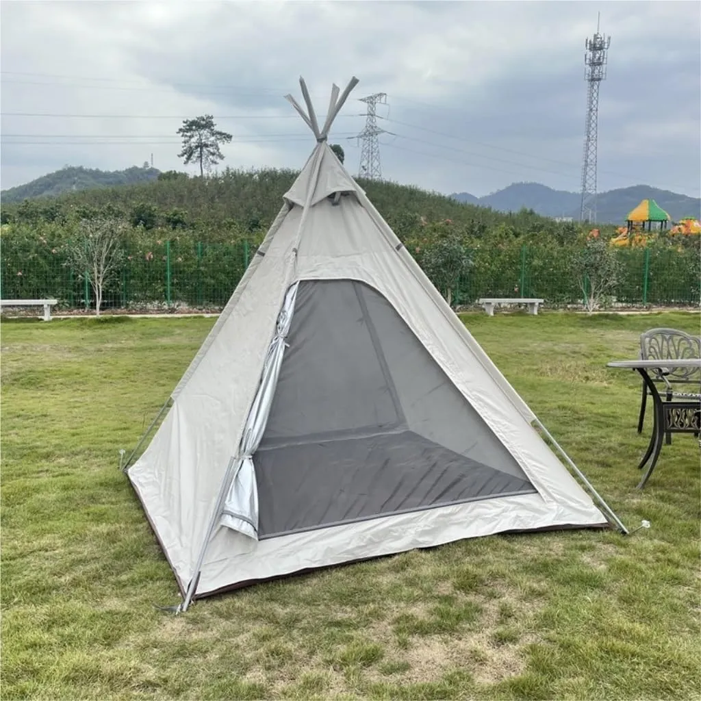 Spacious and Lightweight Portable Outdoor Camping Tent Outdoor Autumn Camping Oxford Cloth Tent Canopy UV-Proof and Waterproof Outdoor Tent