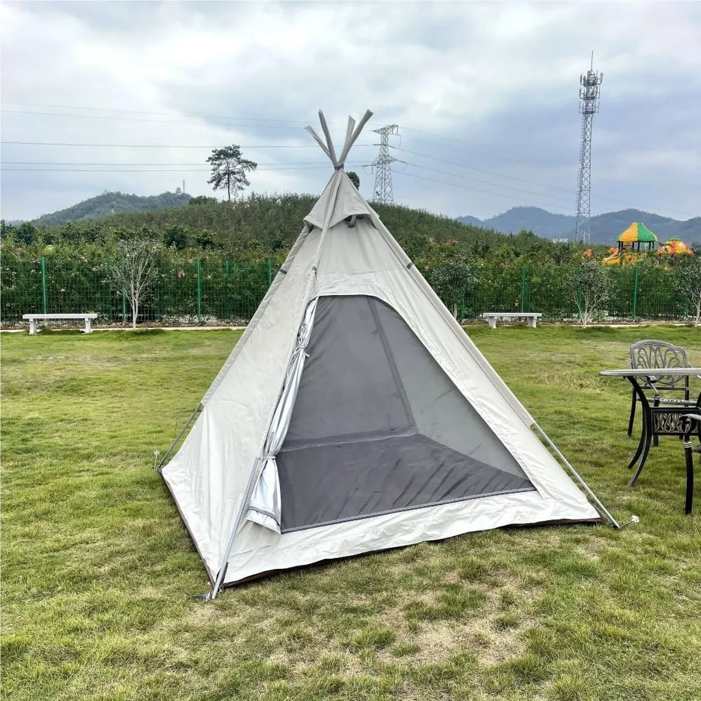 Spacious and Lightweight Portable Outdoor Camping Tent Outdoor Autumn Camping Oxford Cloth Tent Canopy UV-Proof and Waterproof Outdoor Tent