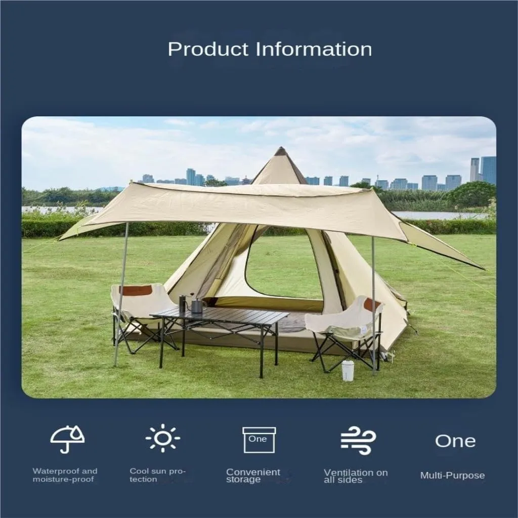 Spacious and Lightweight Portable Outdoor Tent Double-Layer Tent Camping Fishing Outdoor Leisure Travel Free Quick-Open Tent Outdoor Tent