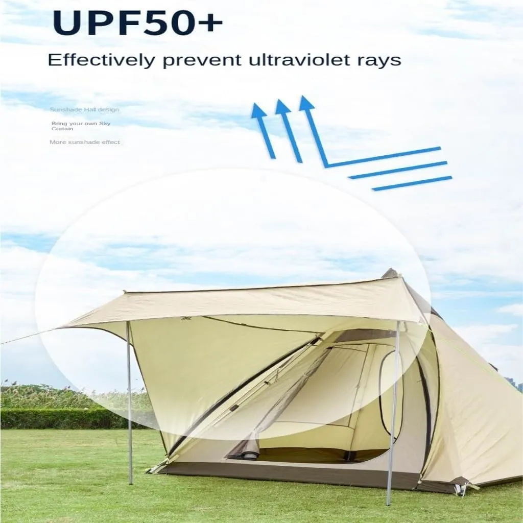 Spacious and Lightweight Portable Outdoor Tent Double-Layer Tent Camping Fishing Outdoor Leisure Travel Free Quick-Open Tent Outdoor Tent