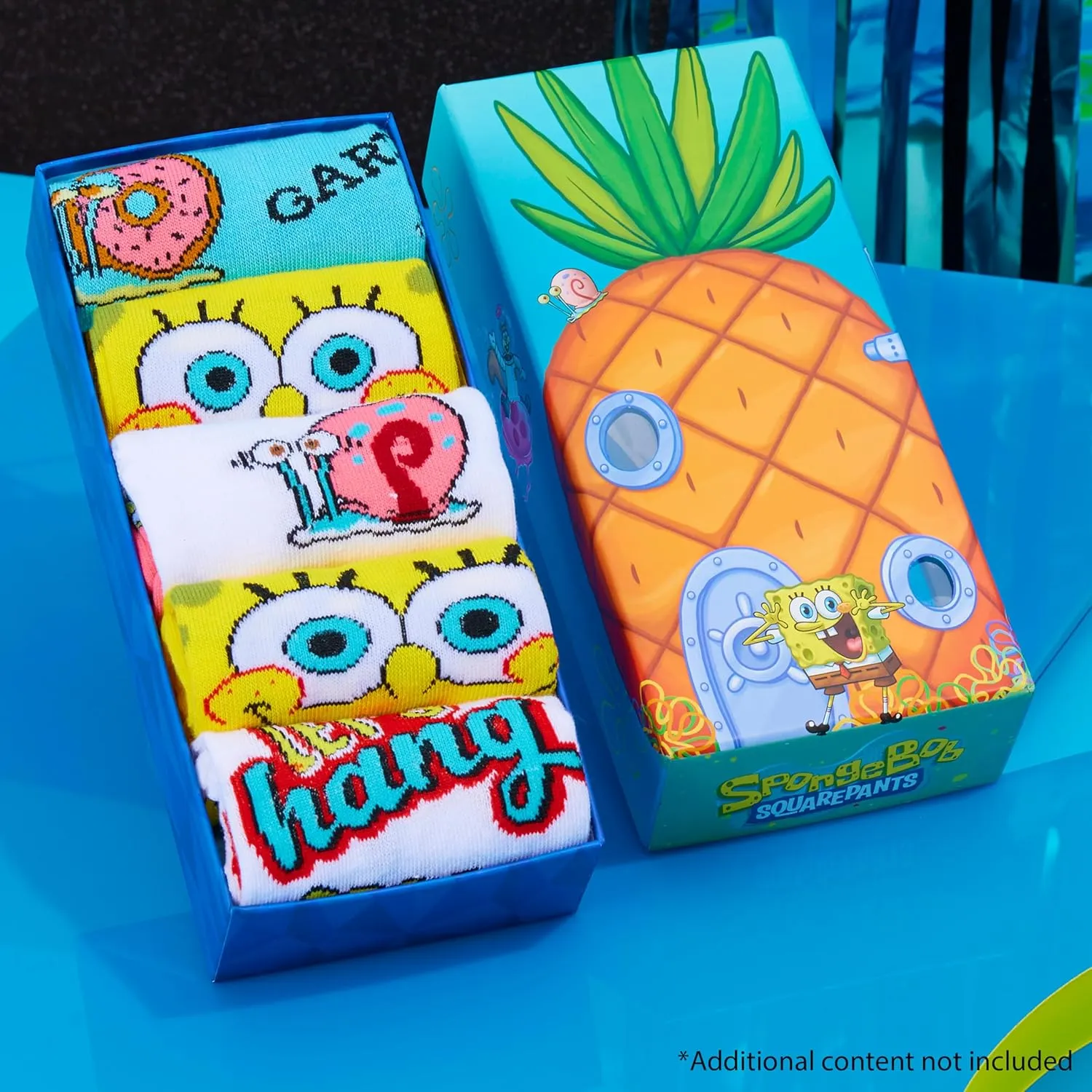 SpongeBob SquarePants Mens Socks, 5-Pack Socks Men 7.5-10.5, Funny Gifts for Men