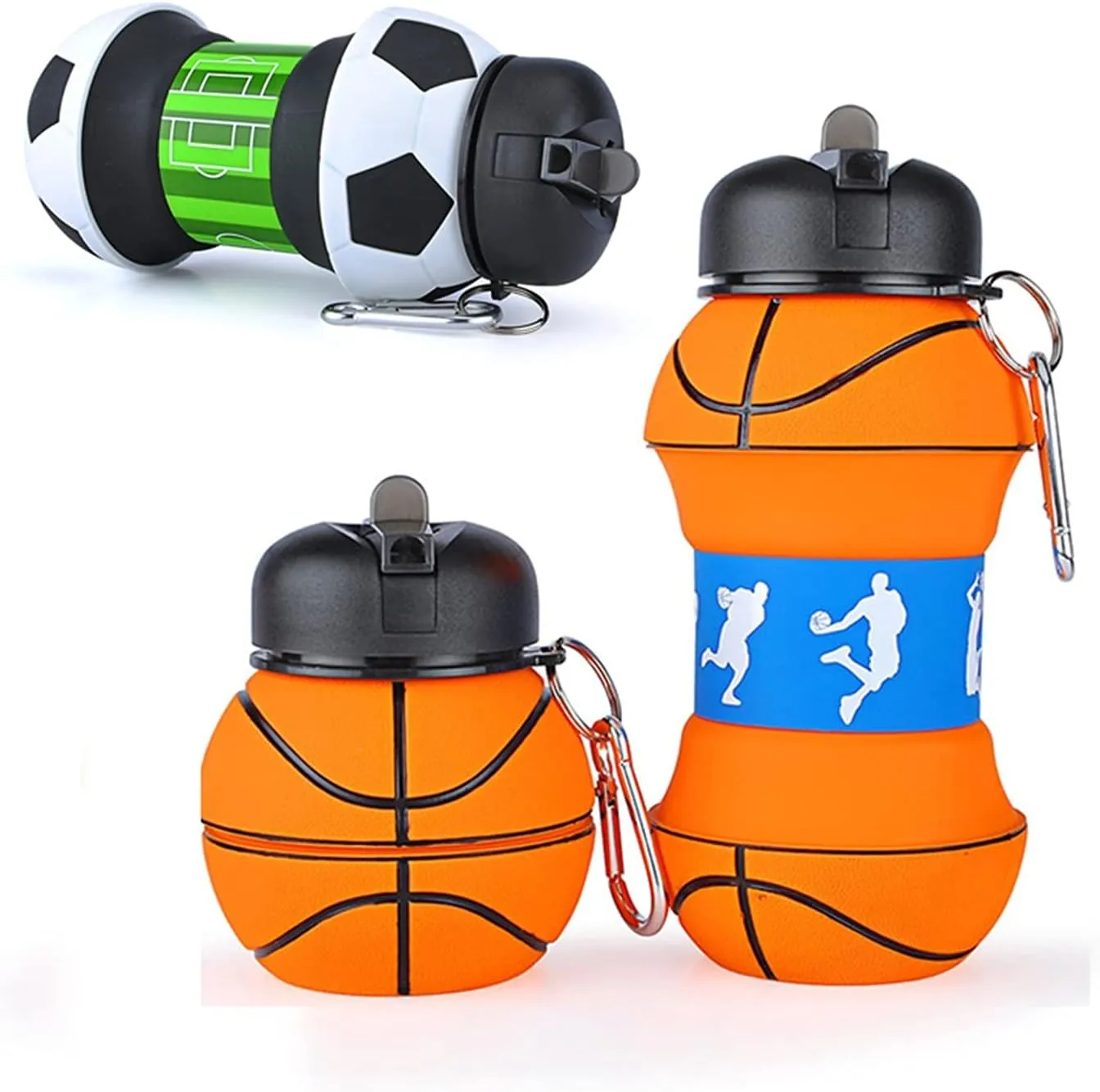 Sports cup Kettle Drinking Portable Travel Adult Children Picnic School (Capacity : 501 600ml, Color : 1 Pc Basketball)