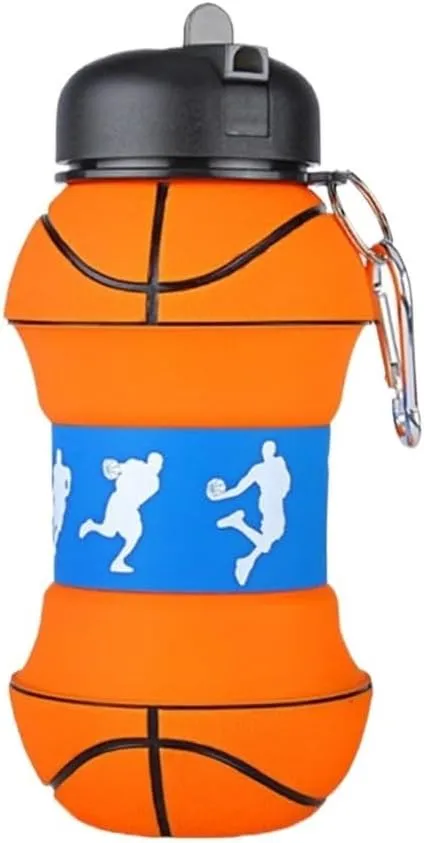 Sports cup Kettle Drinking Portable Travel Adult Children Picnic School (Capacity : 501 600ml, Color : 1 Pc Basketball)