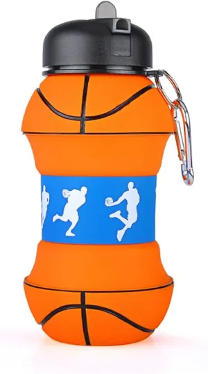Sports cup Kettle Drinking Portable Travel Adult Children Picnic School (Capacity : 501 600ml, Color : 1 Pc Basketball)