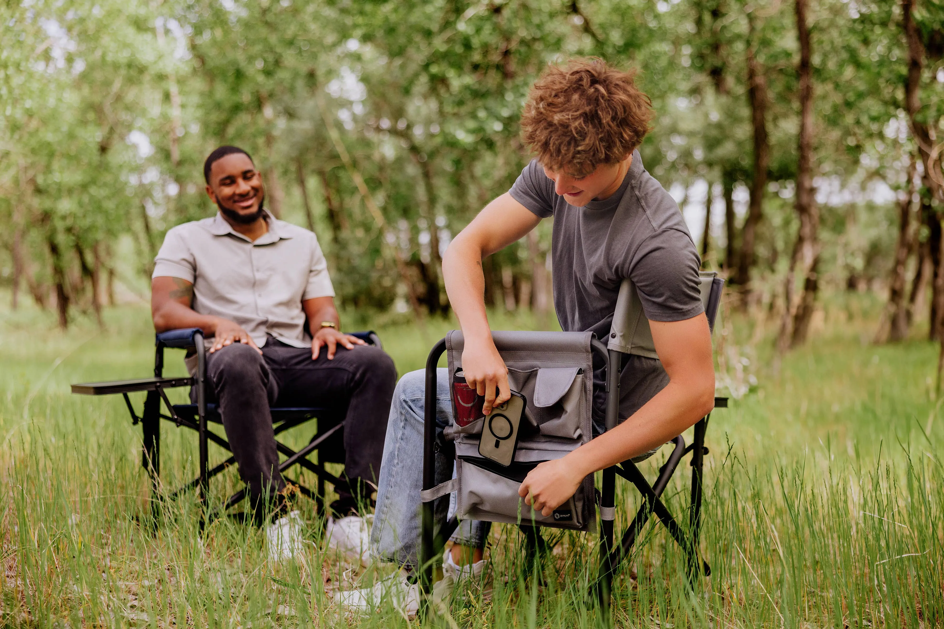 Sports Outdoor Portable Camping Chair with Side Table