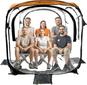 Sports Tent Shelter, Instant Weather Pod Pop Up Tent Shelter with Carry Bag, Clear View Bubble Tent for Watching Sports Events, Camping, Fishing, Portable & Foldable