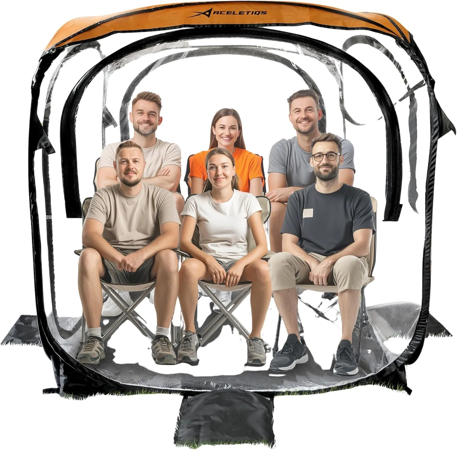 Sports Tent Shelter, Instant Weather Pod Pop Up Tent Shelter with Carry Bag, Clear View Bubble Tent for Watching Sports Events, Camping, Fishing, Portable & Foldable
