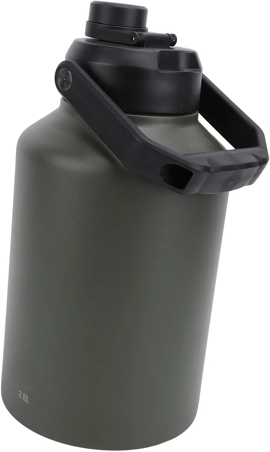 Sports Water Bottle Insulated Stainless Steel Vacuum Double Wall for All Day Hydration Ideal for Workouts Camping with TPR Bottom Handle for Gym Travel Fishing (Green)