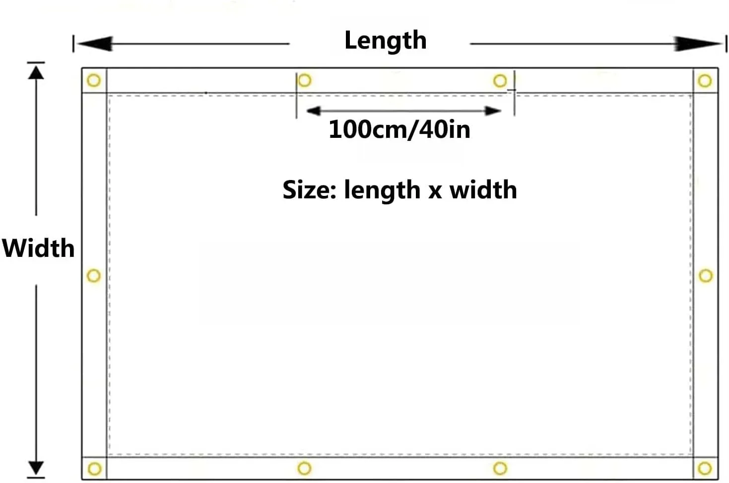 SRHIMEOS Transparent Tarp Waterproof 5.9x13.1ft, Clear Tarpaulin with Grommets and Reinforced Edges, Heavy Duty Plastic Tarps Cover, for Outdoor and Indoor Use