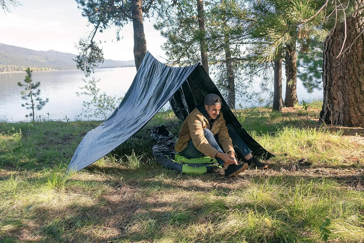 Stansport Medium-Duty Rip-Stop Tarp 12' x 14' - Forest Green (T-1214)