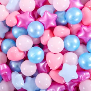 STARBOLO Star Ball Pit Balls for Kids - Mixed Star Balls Crush Proof Play Plastic Balls for Ball Pit Soft Plastic Pool Ball for Kids Birthday Party Phthalate Free BPA Free Non-Toxic Indoor Outdoor.