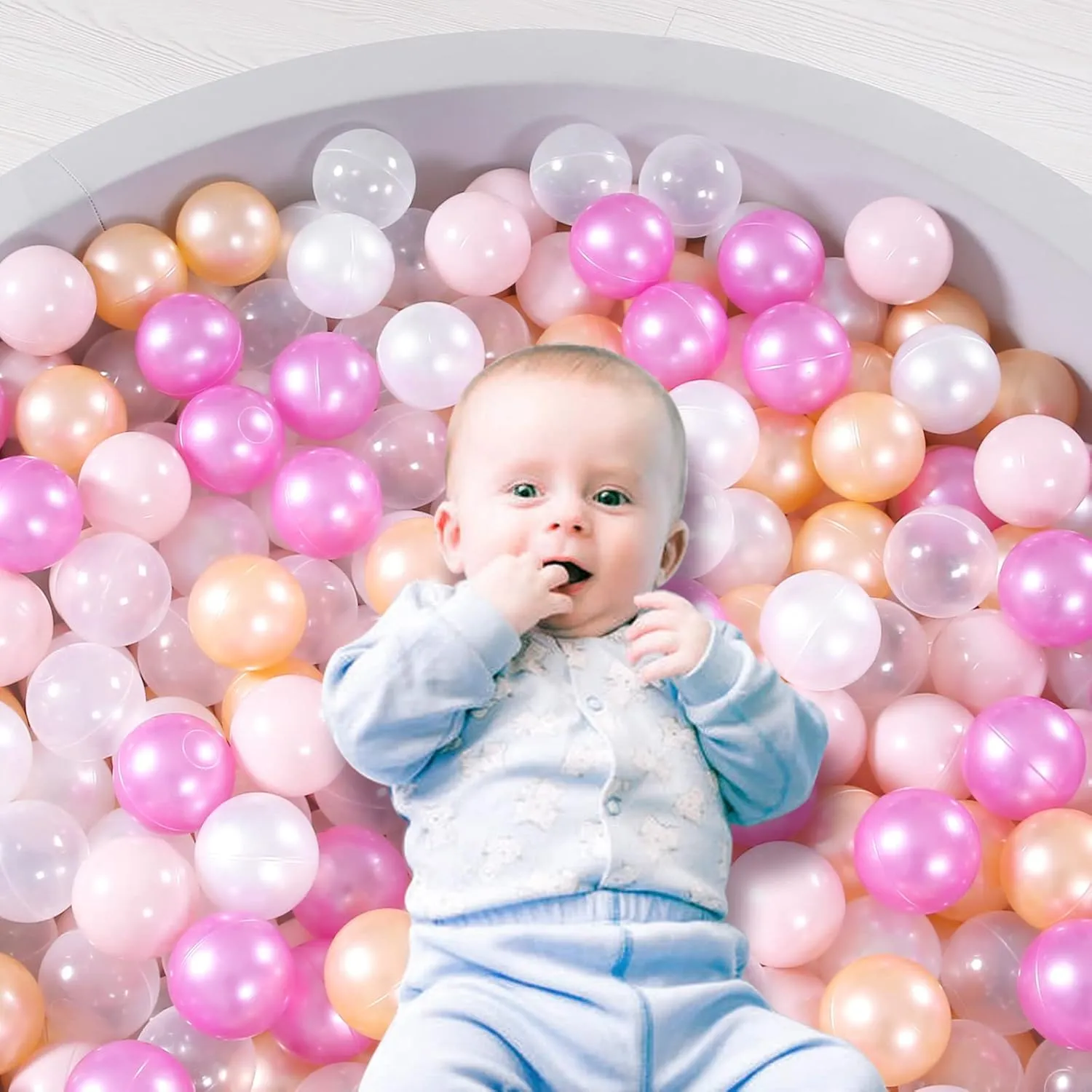 STARBOLO Star Ball Pit Balls - Pack of 100 200 500 1000 Macaron Balls BPA&Phthalate Free Non-Toxic Crush Proof Ocean Ball Soft Plastic Balls for 1-5 Years Kids Birthday Pool Tent Party.