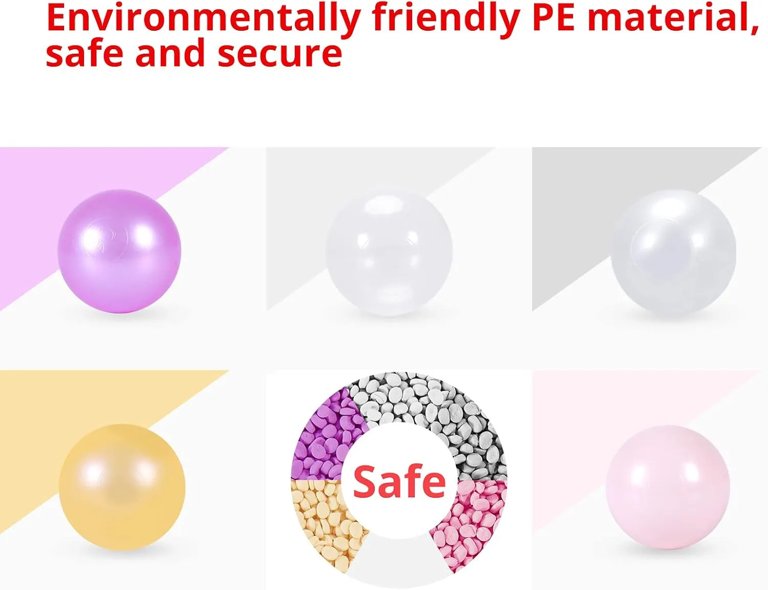 STARBOLO Star Ball Pit Balls - Pack of 100 200 500 1000 Macaron Balls BPA&Phthalate Free Non-Toxic Crush Proof Ocean Ball Soft Plastic Balls for 1-5 Years Kids Birthday Pool Tent Party.