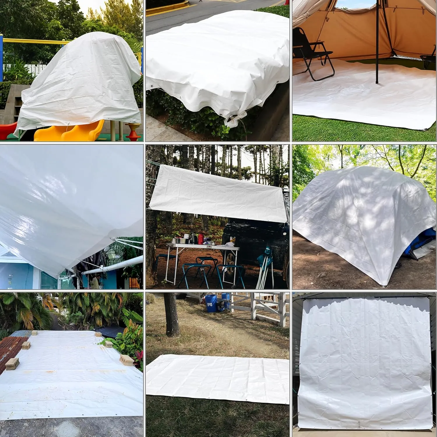 STARPYNG-10 Mil White 20x30 Feet Tarp-Heavy Duty Poly Tarpaulin-Waterproof Tarp, UV Resistant, Durable, Weather Resistant, Cover Car, Swimming Pool, Boat