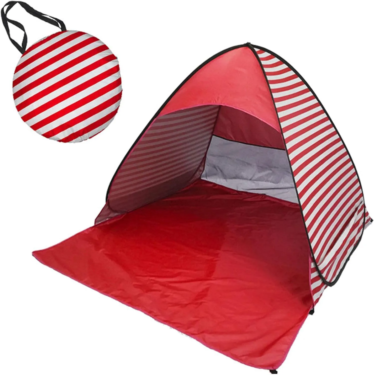 Striped Tent, Large Size Outdoor Pop Up Tent, Foldable Outdoor UV Lightweight Waterproof Tent, for Family Camping, Fishing, Picnic