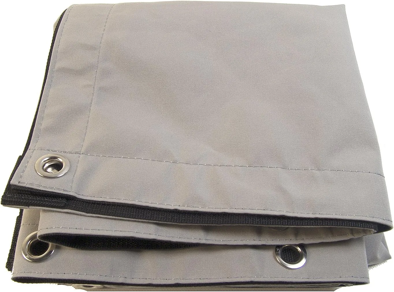 Sunbrella Tarp Cadet Grey w/Reinforced Edging & 1/2" Inch Nickel Plated Brass Rolled Rim Spur Grommets Every 16" Inches