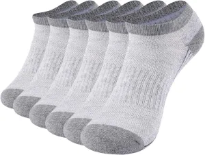 Sunew Viscose Bamboo Socks, Unisex Cushioned Comfortable Ankle Workout Hiking Golf Socks 6 Pairs