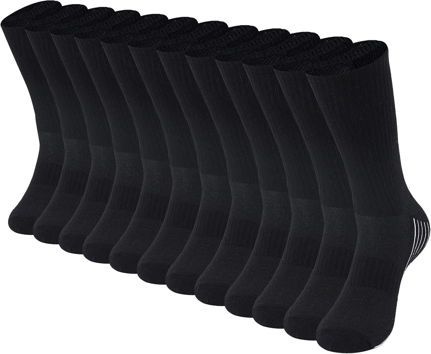 Sunew Viscose Bamboo Socks, Unisex Cushioned Comfortable Crew Workout Hiking Socks 6 Pairs