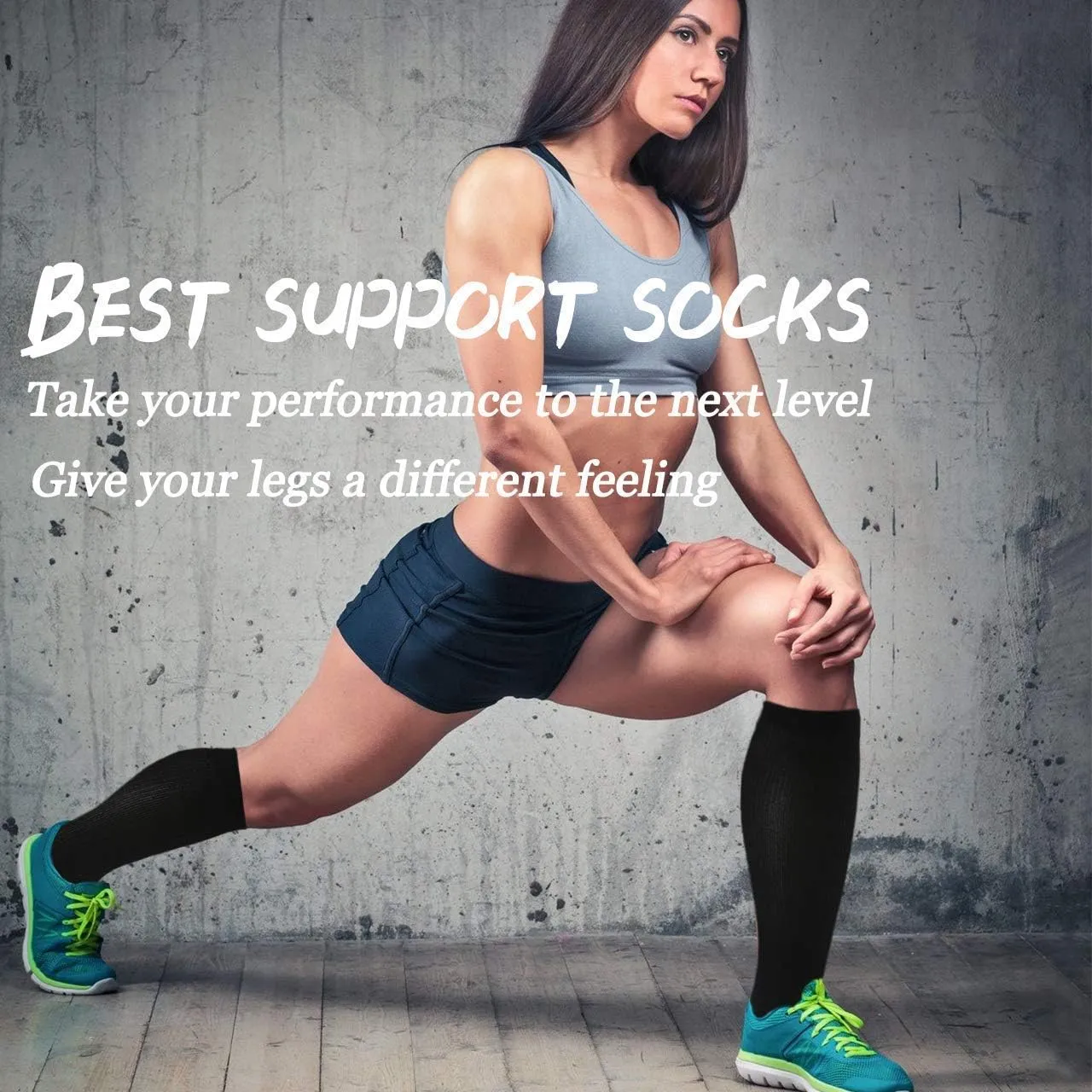 SunFeeling 6 Pairs Compression Socks for Women & Men Circulation - Best Support for Nurses,Running,Athletic,Sports