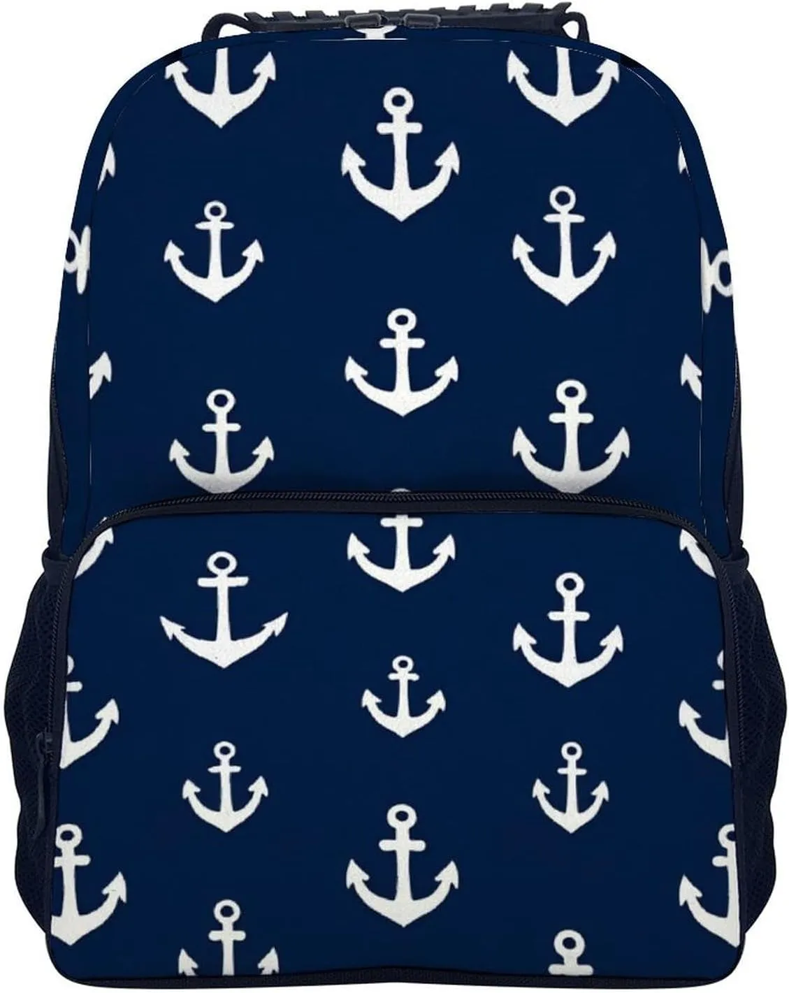 Supdreamc Men Women Lightweight Nautical Anchor Navy Backpack Large Capacity Carry On Bag With Padded Straps for Sports Work Walking Cycling