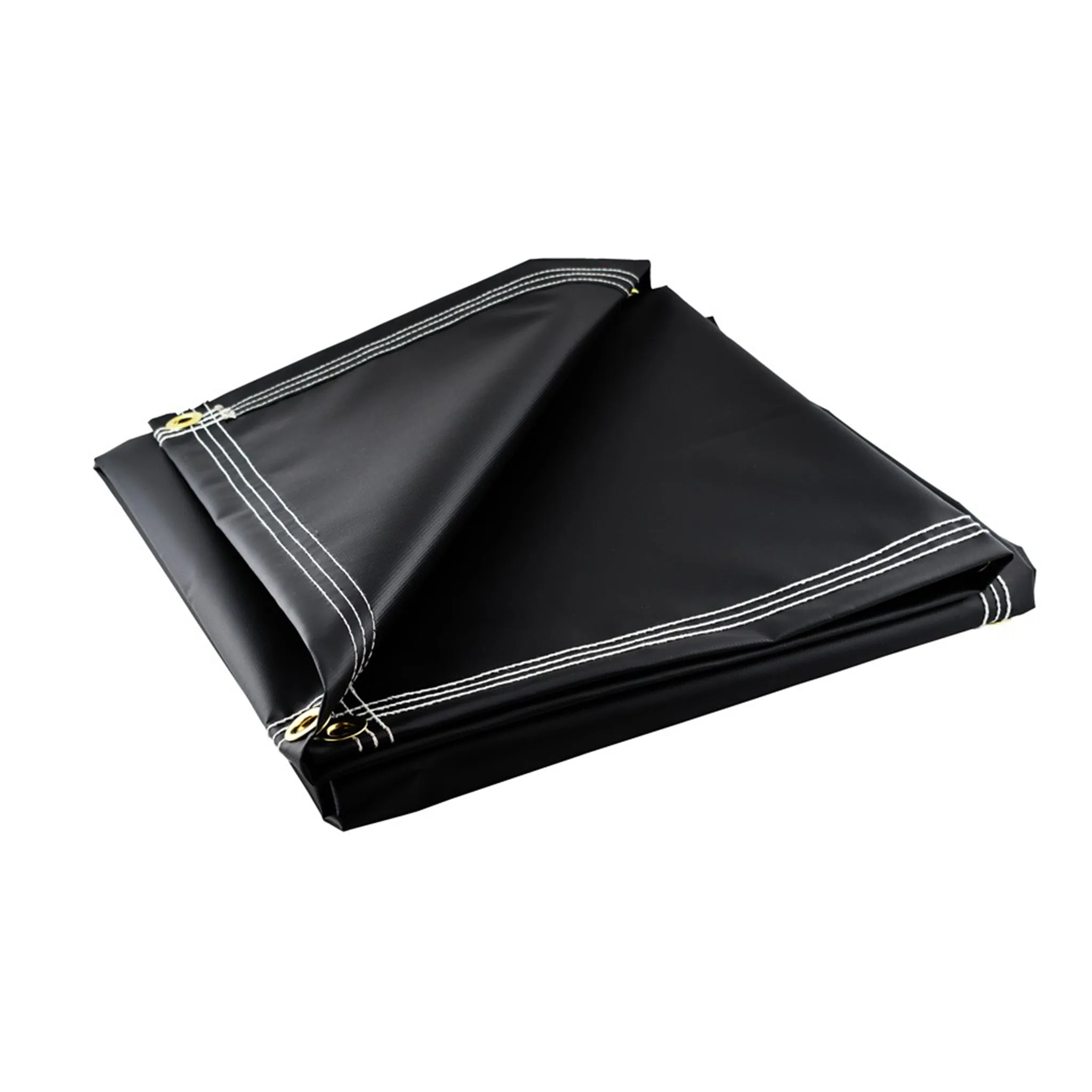 Super Heavy Duty Black Vinyl Tarps - 40 oz