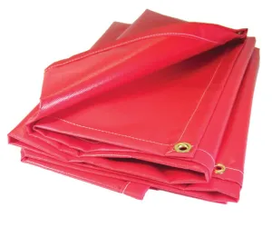 Super Strong Vinyl Tarp - Red - 10 Foot x 12 Foot