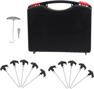 SUPVOX 1 Set Screw Ground Anchors for Secure Fixing Portable Camping Pegs with Tentsafe Cap for Outdoor Use Hard Soil