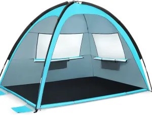 SUPVOX Beach Tent Sun Shelter UPF 50 Sun Protection Large Family Tent for Camping