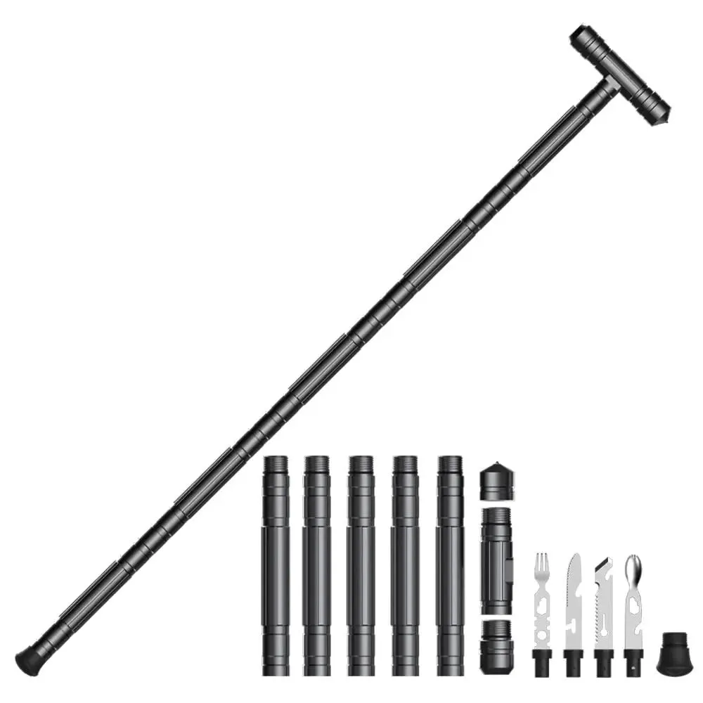 Survival Foldable Telescopic Multi Design Hiking and International shipping Color Pole Emergency Use T for Stick T Shaped Functional G05 Timely resolution Camping Trekking