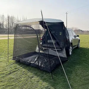 SUV Tent Attachment for Camping, SUV Car Camping Tent, Oxford SUV Tent Attachment, Foldable UV-Proof Car Rear Extension Tent Car Camping Road Trip Tent for Outdoor