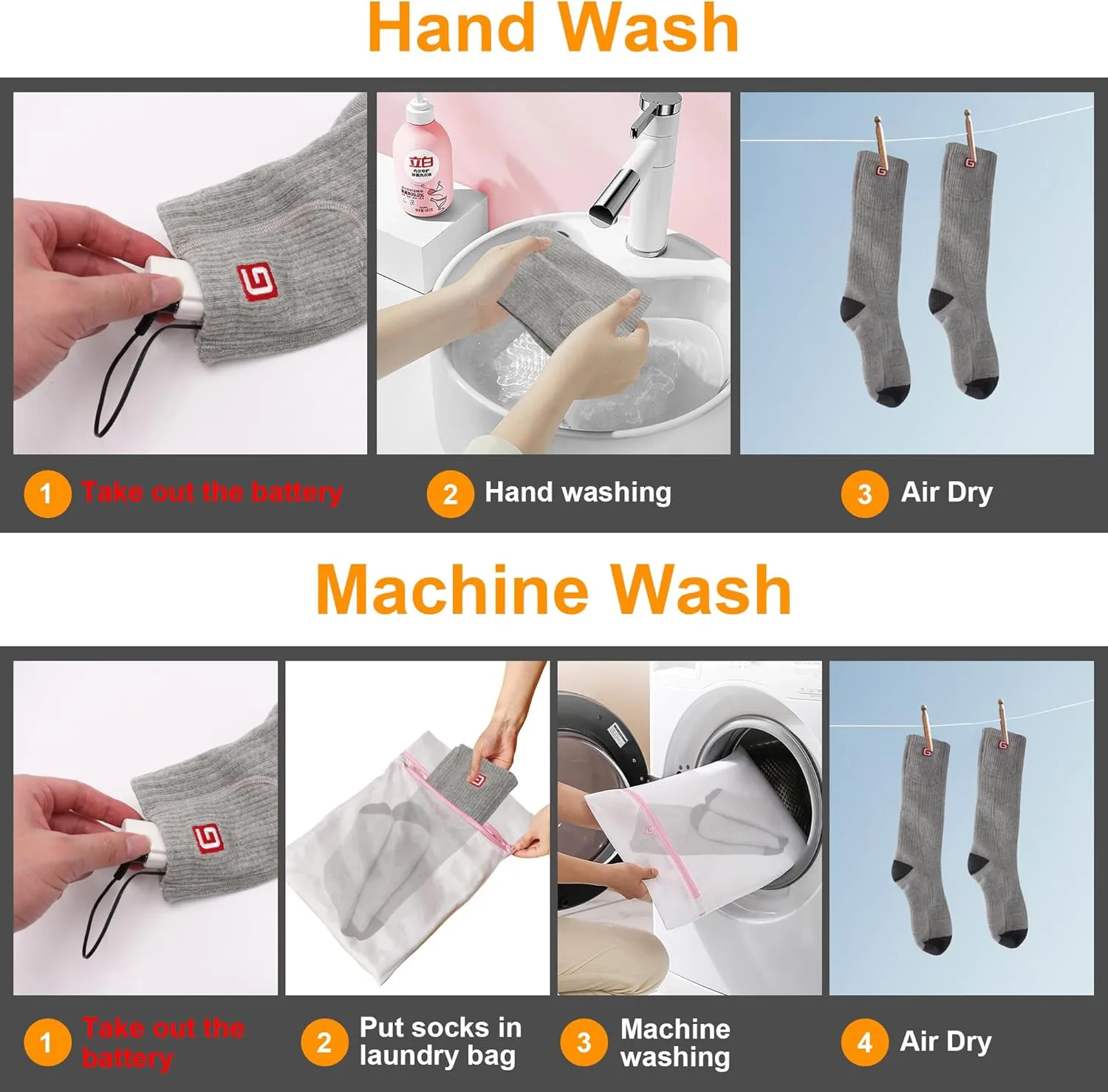 SVPRO Electric Heated Socks Men Women Rechargeable Heating Socks Washable Battery Thermal Foot Warmer Socks Winter Warm Socks