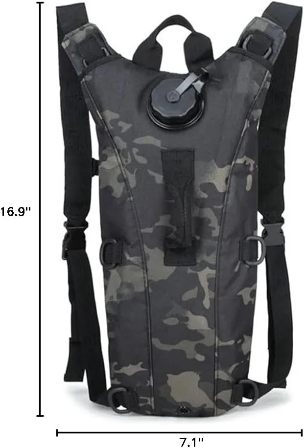 Tactical 3L Bladder Water Bag Camel Backpack for Hiking Outdoor Camping Military Portable Hydration Packs Hiking Pouch Water Bag