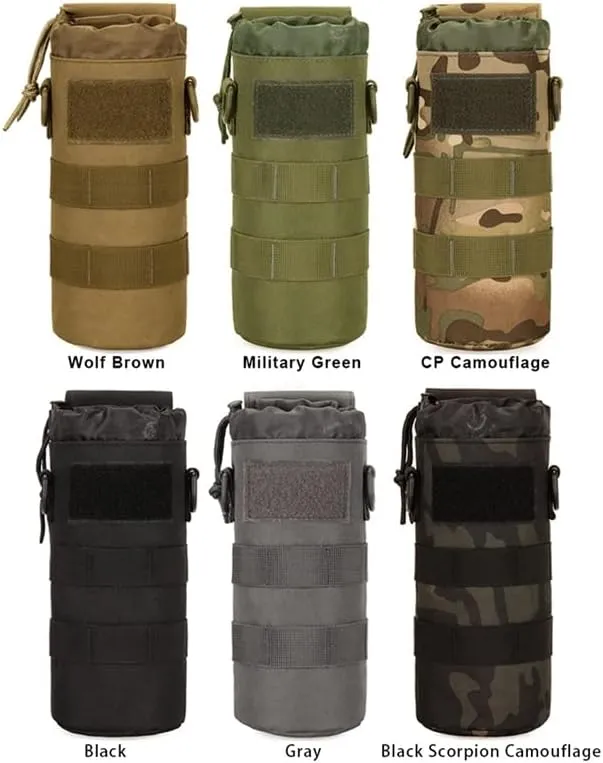 Tactical E.dc Water Bottle Bag Pouch Molle Upgraded Travel Holder Sport Bag Outdoor Hydration Bags for Camping Hiking Fishing