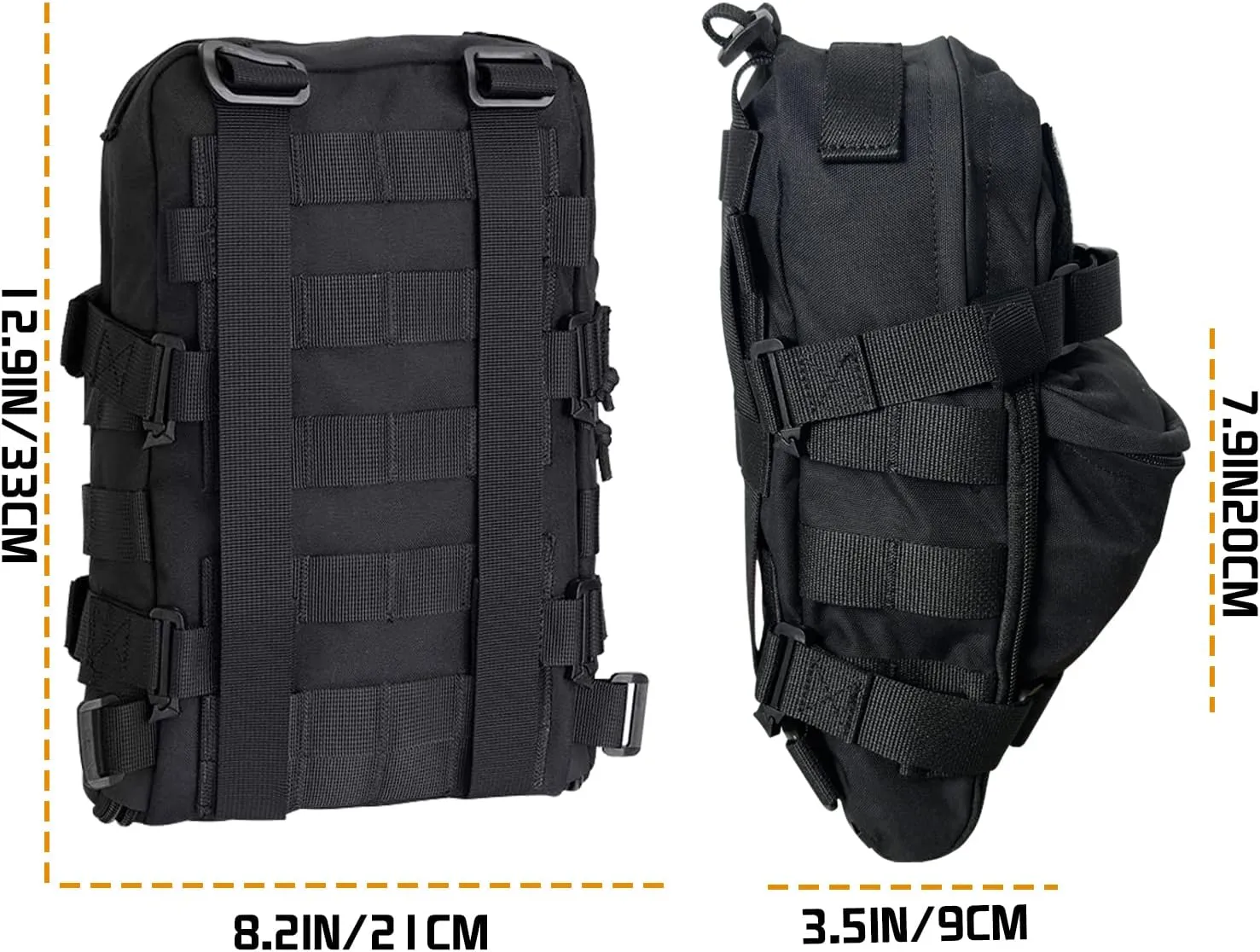 Tactical Hydration Backpack for 2L Hydration Bladder, Lightweight Hydration Backpack MOLLE Water Carrier for 2L Hydration Bladder Reservoir Pack for Hiking Biking Running Climbing