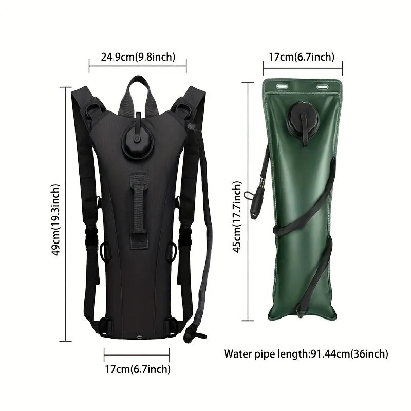 Tactical Hydration Pack Water Rucksack Backpack With 3L BPA Free Hydration Water Bladder