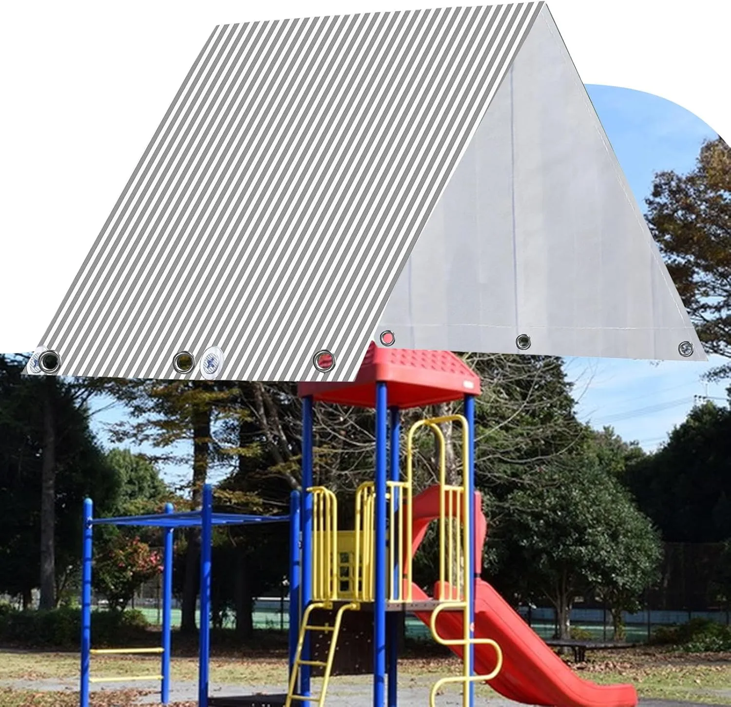 Tarp Game Tone - Tarp Shade Games, Waterproof Sun Shelter | Heavy Duty Game House Replacement Shadow, Backyard Play Roof, Shade Equipment