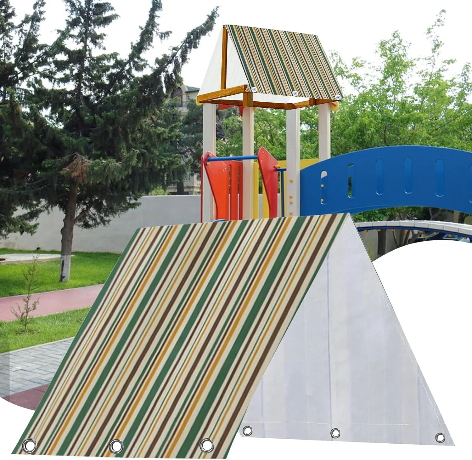 Tarp Game Tone - Tarp Shade Games, Waterproof Sun Shelter | Heavy Duty Game House Replacement Shadow, Backyard Play Roof, Shade Equipment