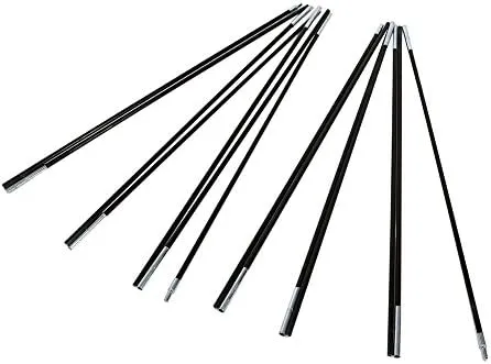 Tarp Pole, Foldable Lightweight Tent Pole Replacement with High Strength Portable Adjustable Tent Rod Accessories for Camping Travel