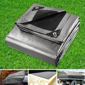 Tarp Tarpaulin 6X9M Canvas Camping Heavy Duty Sun Cover