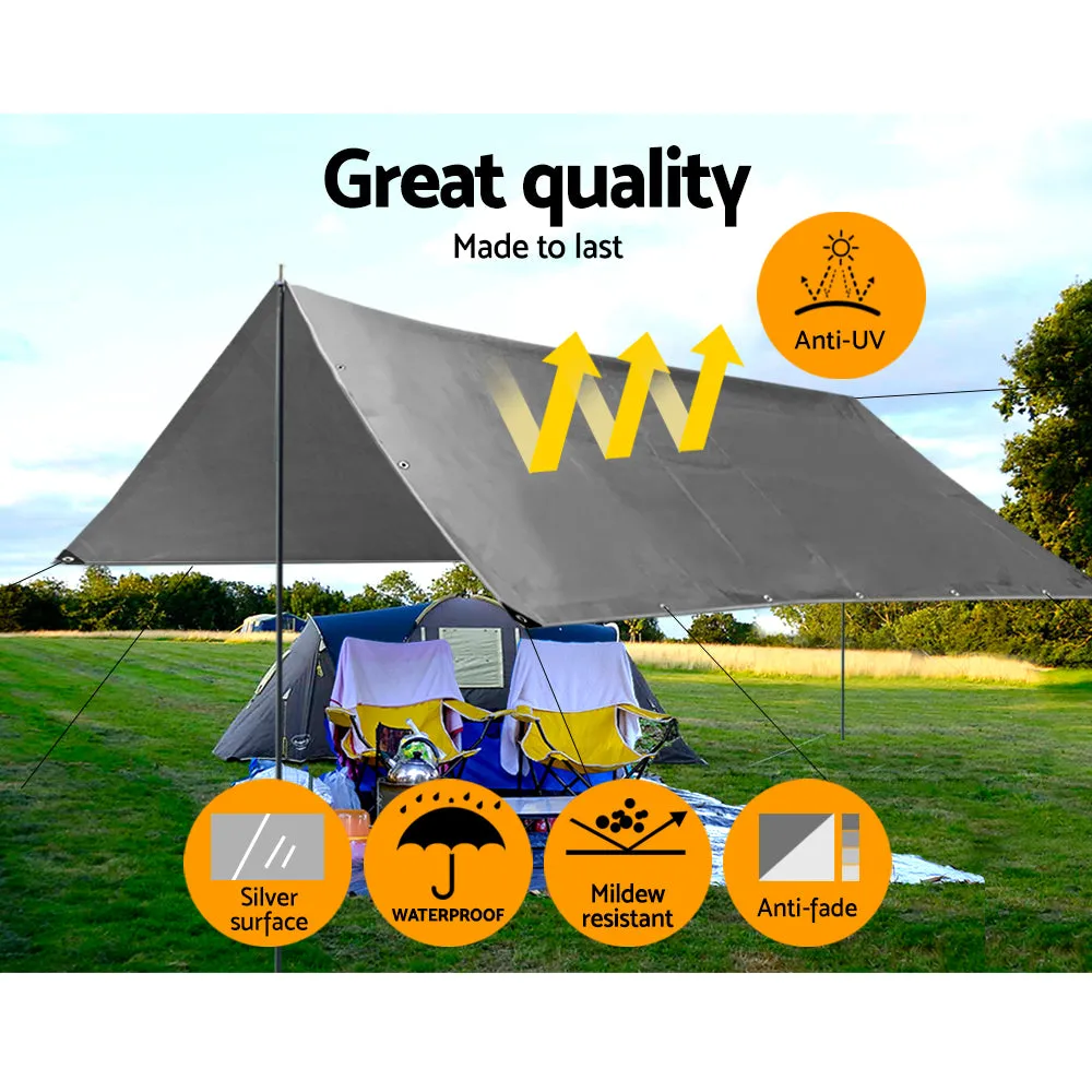 Tarp Tarpaulin 6X9M Canvas Camping Heavy Duty Sun Cover