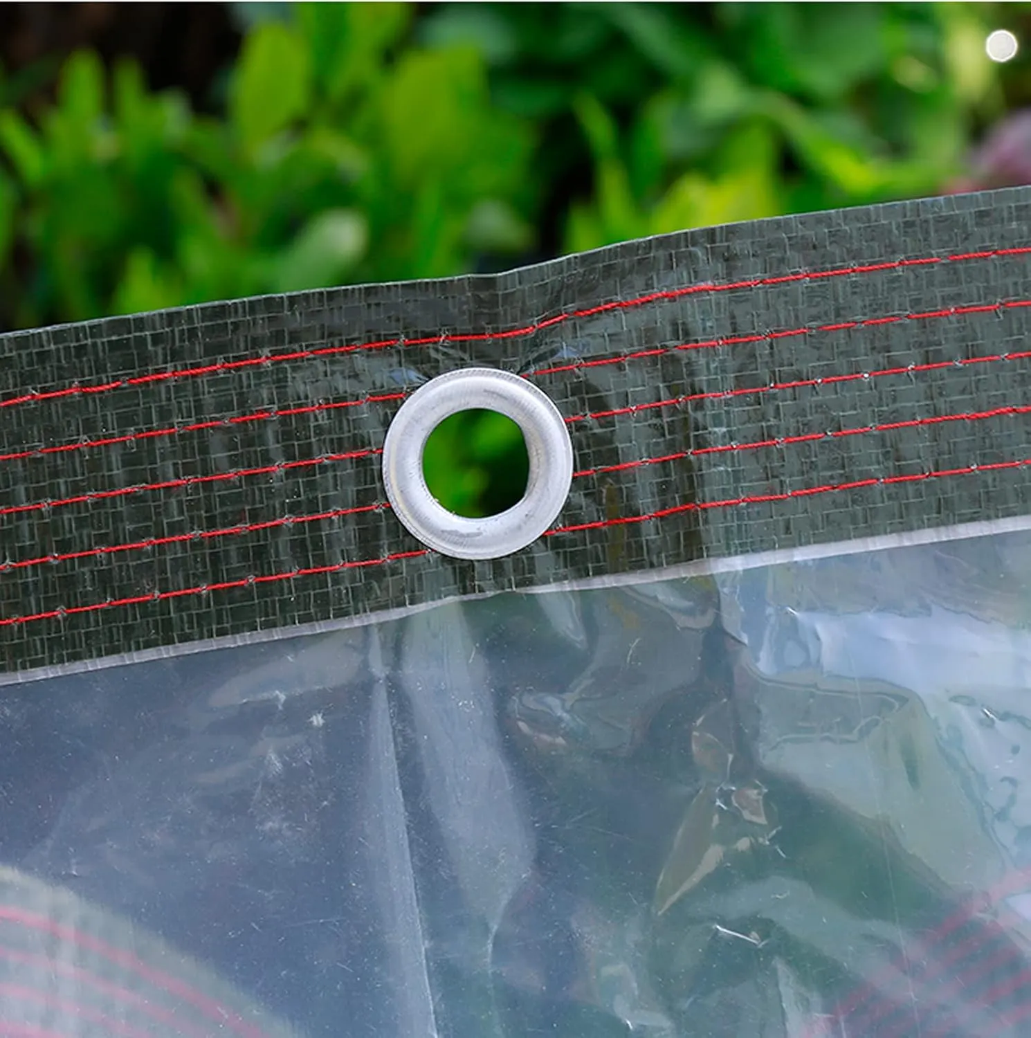Tarpaulin Waterproof Heavy Duty Clear 7x20ft, Clear Poly Tarp, PVC Tarpaulin Duffel Bag, Durable, Heat Preservation, for Outdoor Shelter, Roof Cover, Garden Shade, Camping (2x6m)