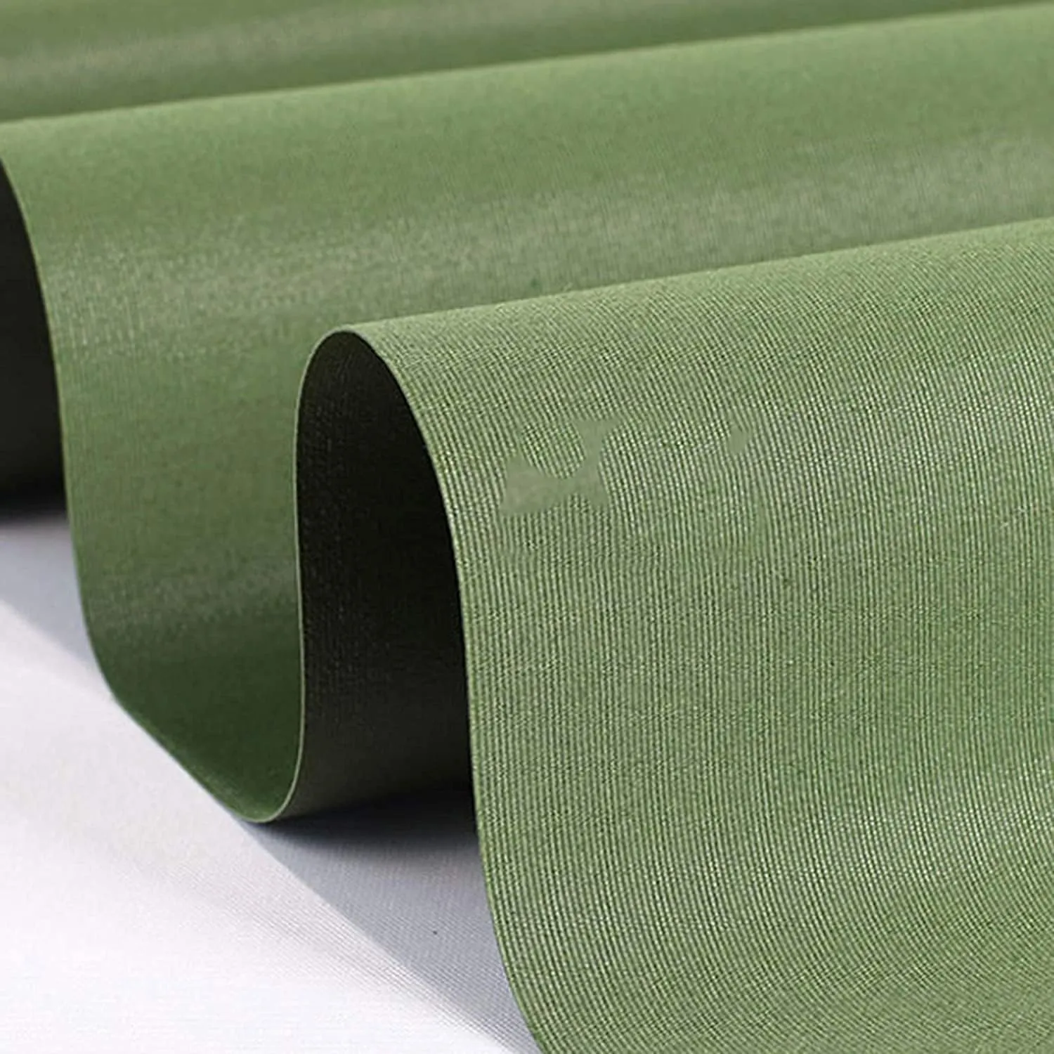 Tarpaulin, Waterproof Heavy-Duty Green Tarp Sheet Premium Quality-Canvas，for Outdoor Camping Truck Car, Double Side Army Green,6x12m