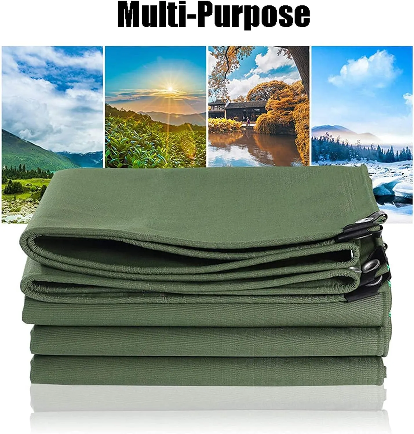 Tarps ，Heavy-Duty Tarp，Tarpaulin with Grommets, Multi-Purpose Outdoor Waterproof Cover for Boat Roof Tent Camping,Tarps Cover Waterproof,8x10m