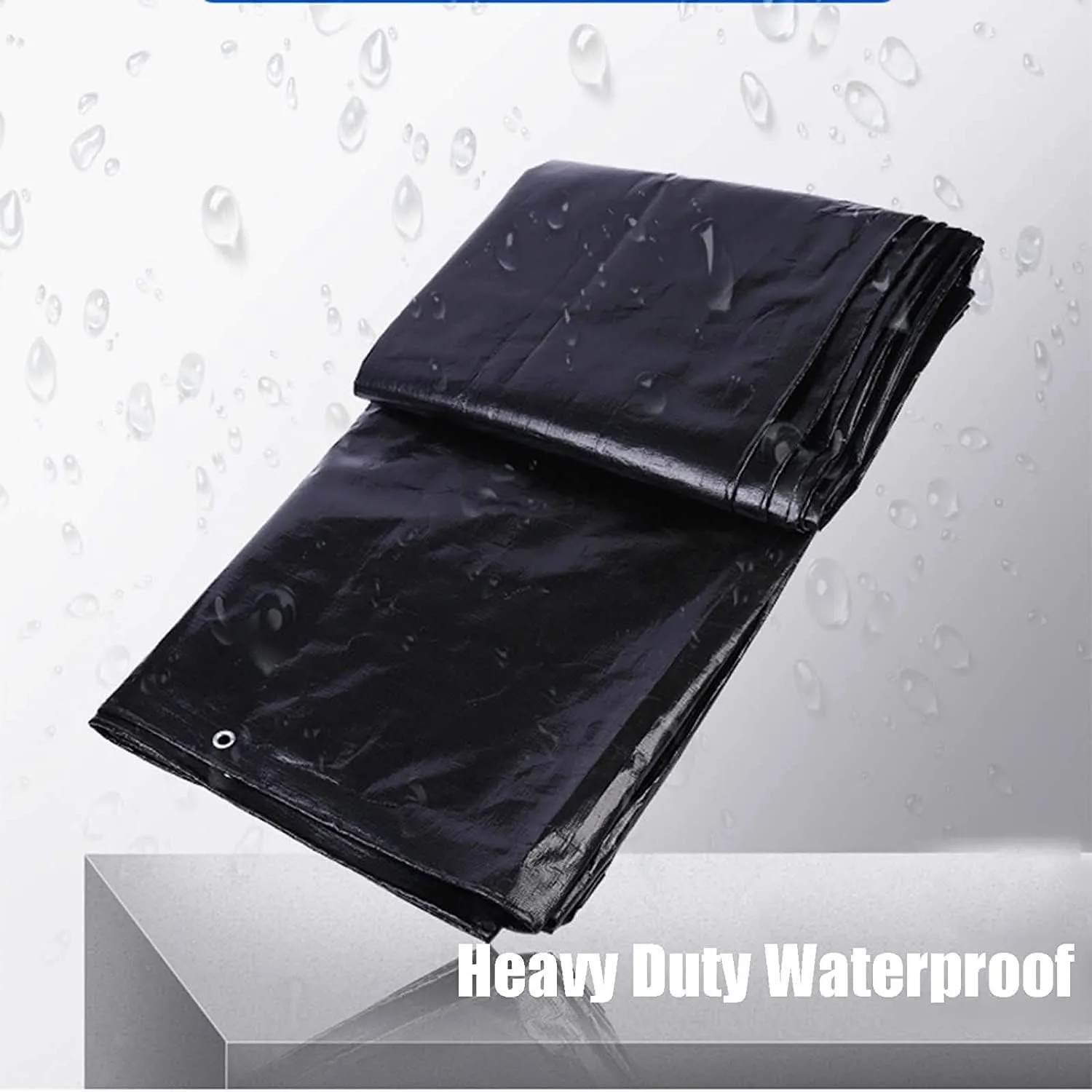 Tarps Heavy Duty Waterproof, Tarp Cover, UV-Resistant, Rip and Tear Proof Tarpaulin with Grommets and Reinforced Edges - for Roof, Patio, Camping, Boat, Pool, 10 * 10m/32 * 32ft