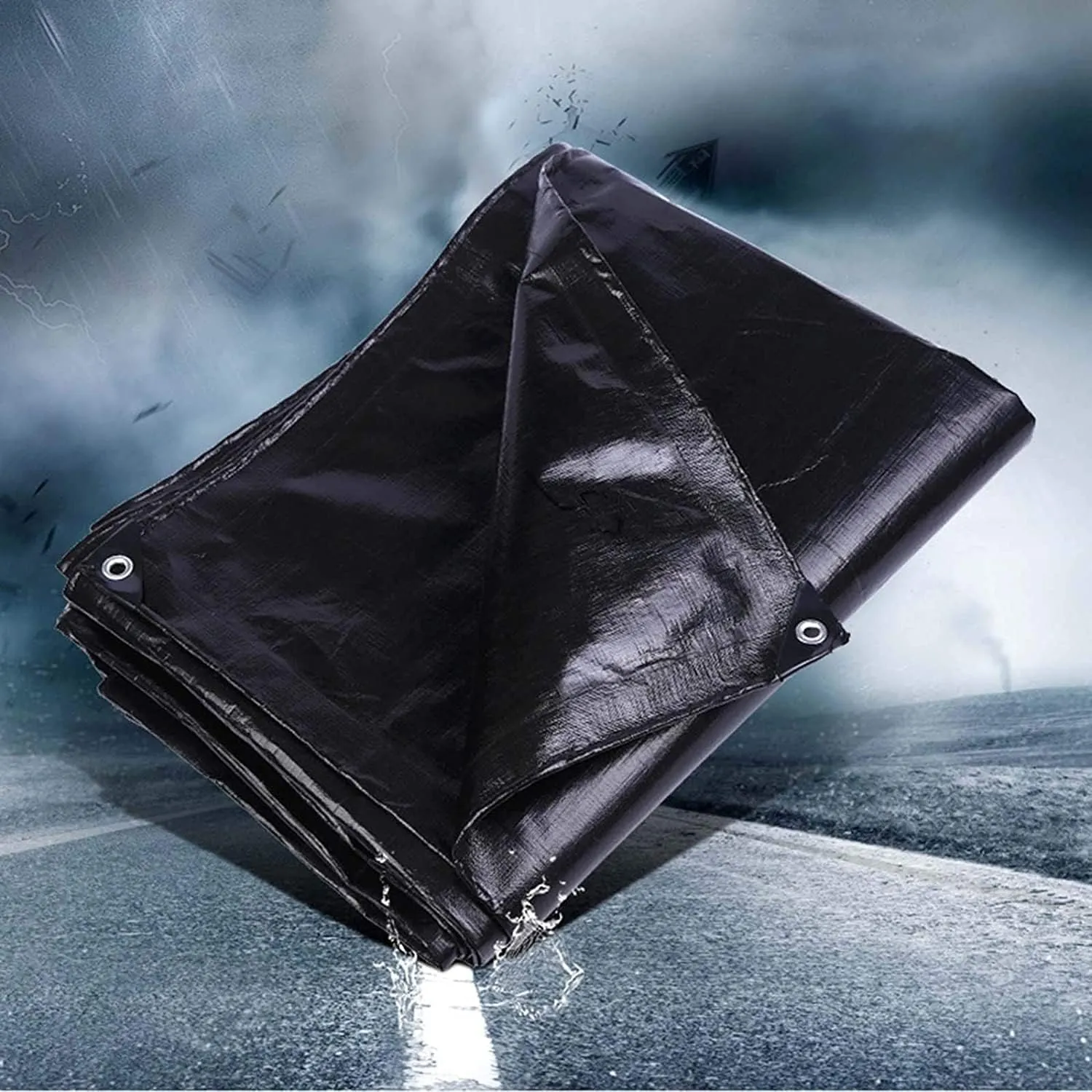 Tarps Heavy Duty Waterproof, Tarp Cover, UV-Resistant, Rip and Tear Proof Tarpaulin with Grommets and Reinforced Edges - for Roof, Patio, Camping, Boat, Pool, 10 * 10m/32 * 32ft