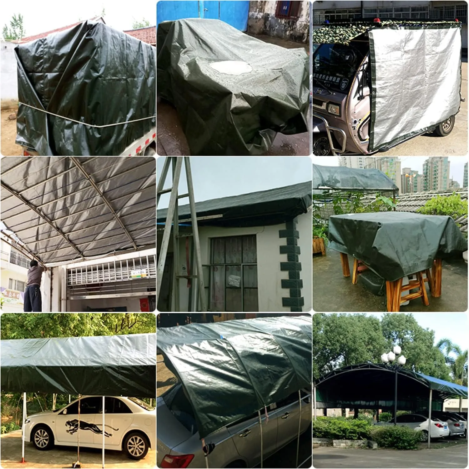 Tarps Heavy Duty Waterproof, Waterproof Tarps for Outdoors with Grommets Reinforced Edges, UV-Resistant, Tarp Waterproof Camping Tarp,2 * 3/6 * 9ft