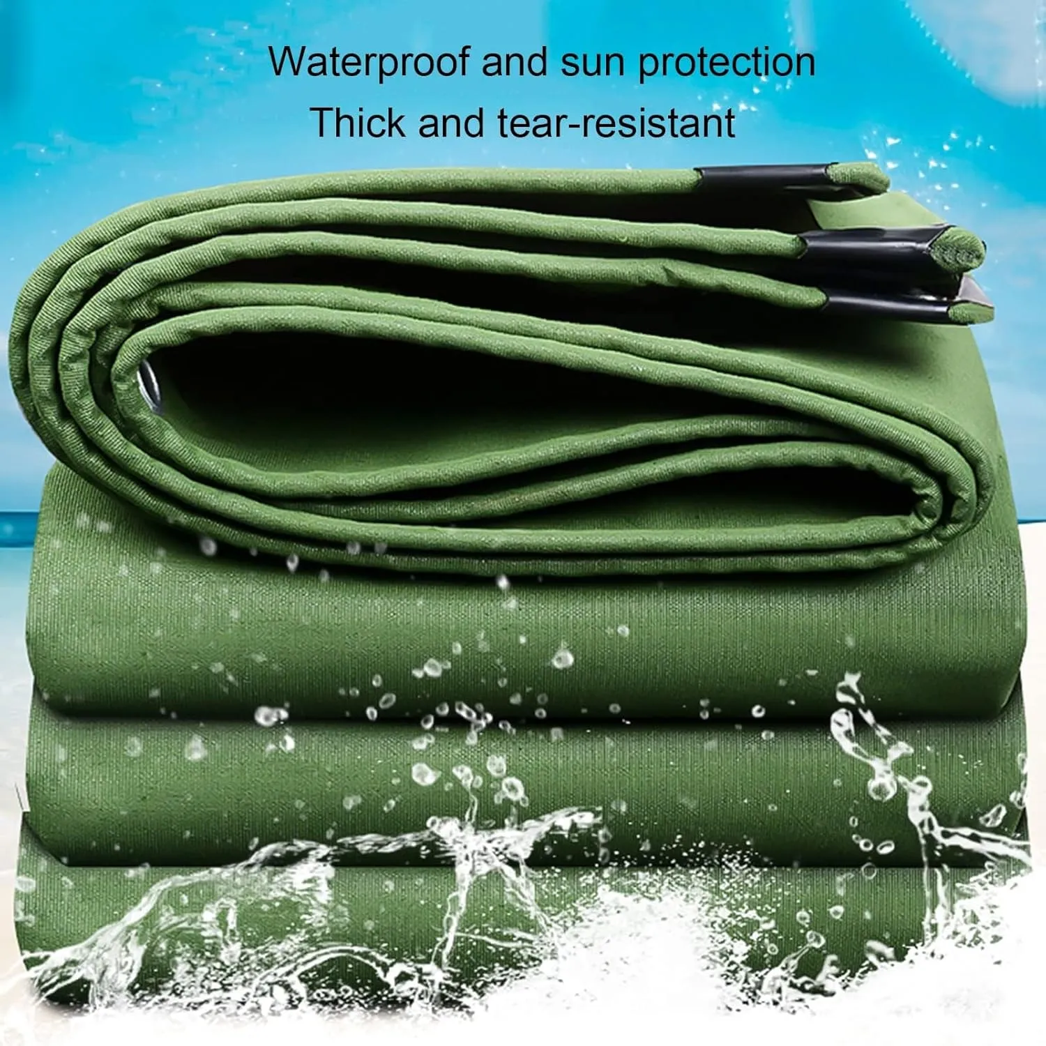 Tarps Heavy Duty Waterproof,Large Tarps with Grommets and Reinforced Edges,Heavy Duty Tarps - for Outdoors Patio Pool,Boat,Roof,Camping, 2 * 2m/6 * 6ft