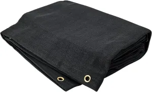 Tarps Now 50x50 ft Heavy Duty Mesh Tarp, 75% Sunblock Shade Cloth with Grommets & Reinforced Edges, Useful for Dump Trucks, Patio Privacy Screen, Wind Block, Canopies, & Pool Cover-Black