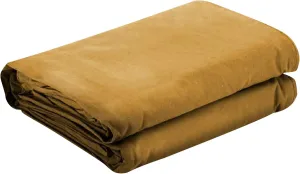 Tarps Now 8x10 ft Heavy Duty Canvas Tarp | 18 MIL Industrial Grade, Tear Resistant, Reinforced Edges, Nickel Plated Grommets | Ideal for Construction, Trucking, Manufacturing, Automotive – Tan Color