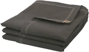 Tarps Now 8x12 ft Fire Retardant Canvas Tarp | 18 MIL Heavy Duty, Flame Retardant, Tear Resistance, Reinforced Edges, Brass Grommets | Ideal for Fire Prevention, Construction, Repairs | Olive Color